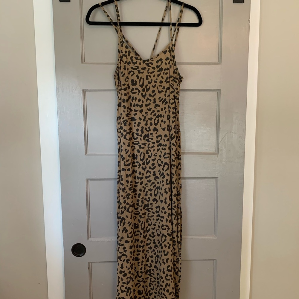 Cheetah Midi Slip Dress